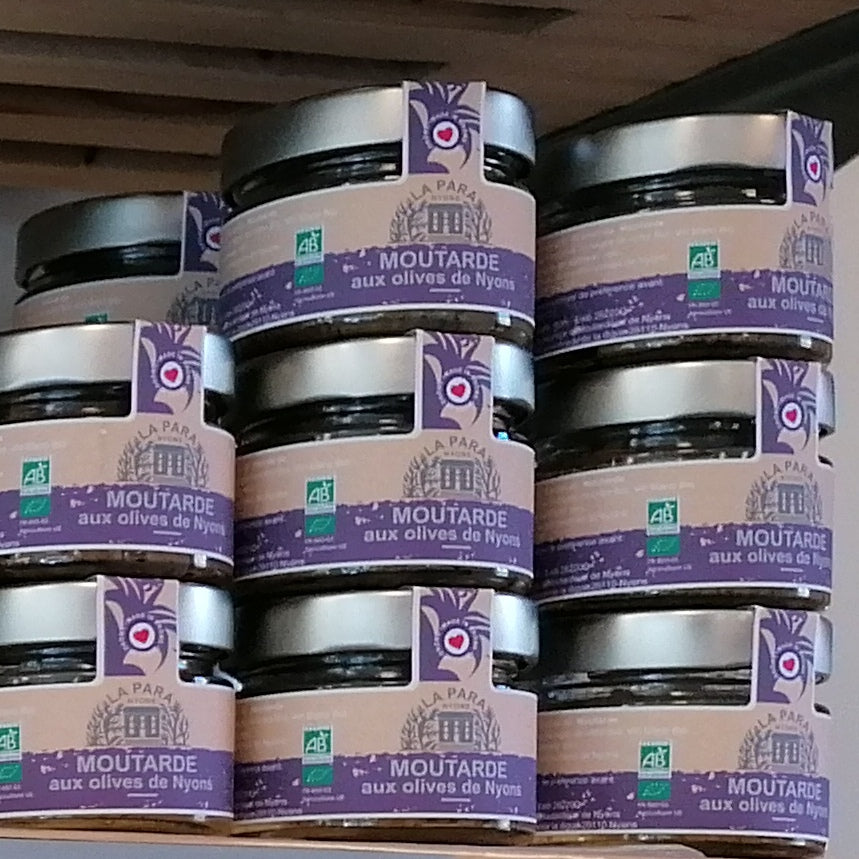 Mustard with Black Olives from Nyons Certified organic Made in Provence
