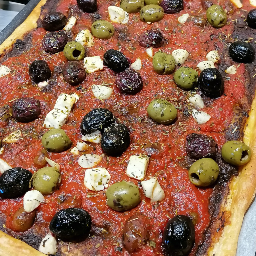 Olives and Anchoiade Tart