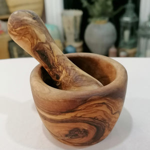 Open image in slideshow, Olive Wood Pestle and Mortar
