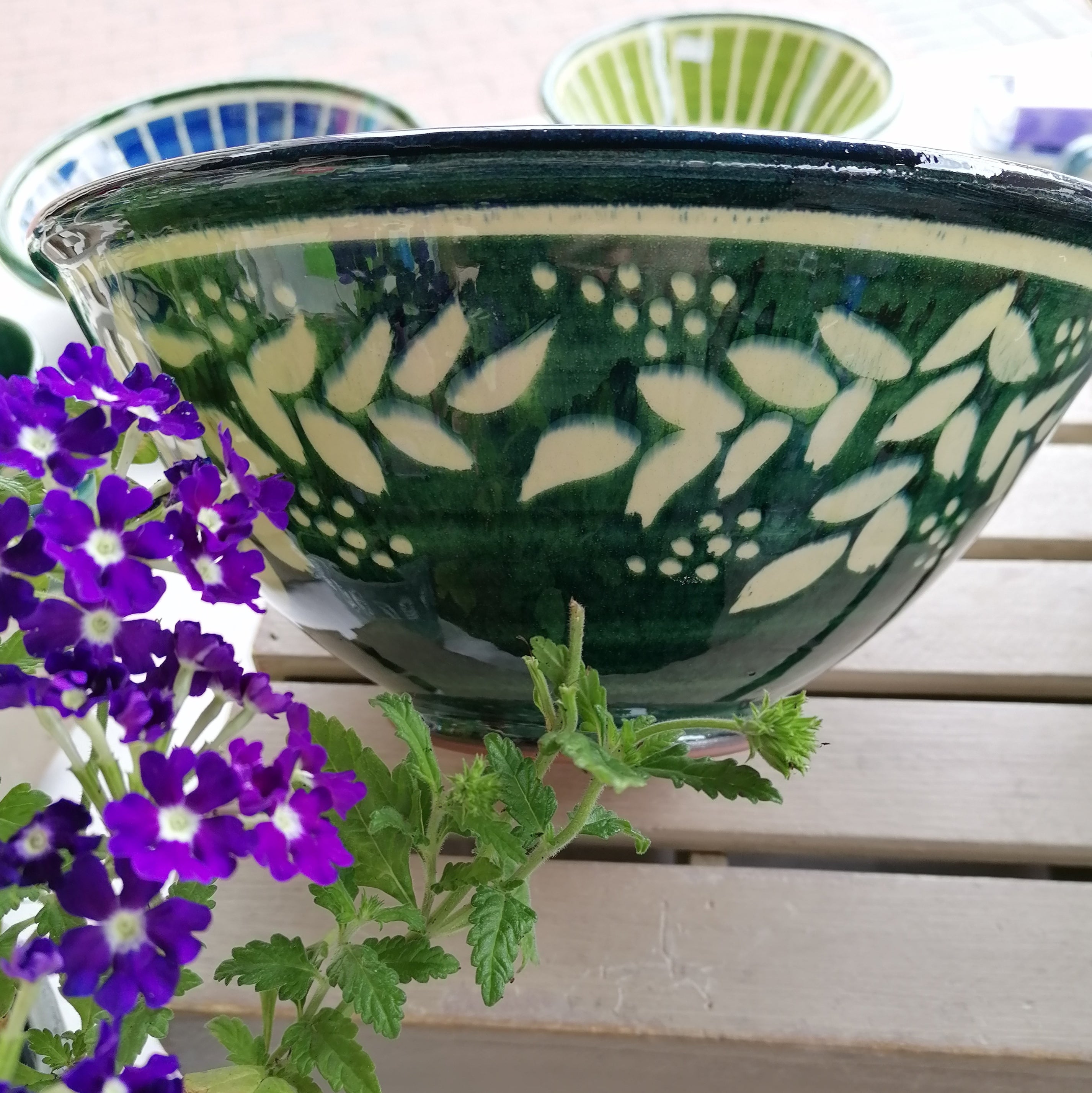 Provence Handmade Pottery Medium Salad Bowl